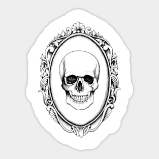 skull frame Sticker